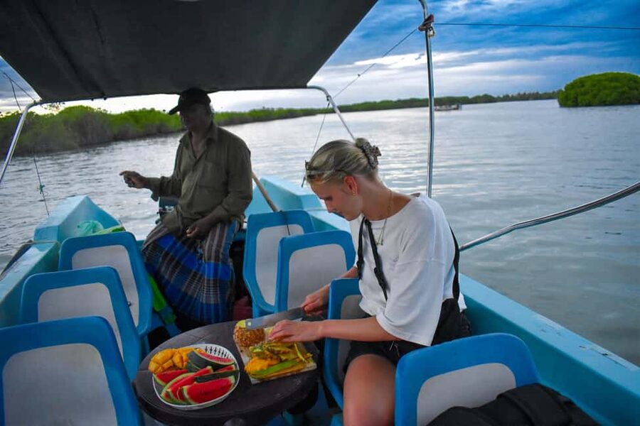 Negombo: Sunset lagoon boat tour with hotel transfers - On the boat: Dutch Canal views and mangrove islands